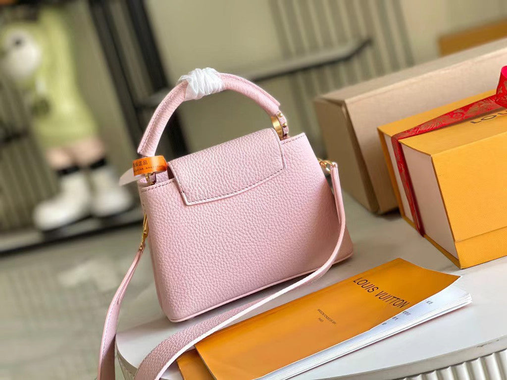 Louis Vuitton CAPUCINES MINI 21 PINK TAURILLON GOLD HARDWARE