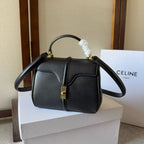 Celine MINI 16 BAG 18CM IN SATINATED CALFSKIN BLACK