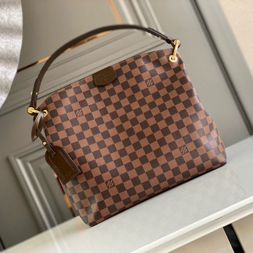 Louis Vuitton Gracefull MM 40cm hobo bag damier ebene canvas