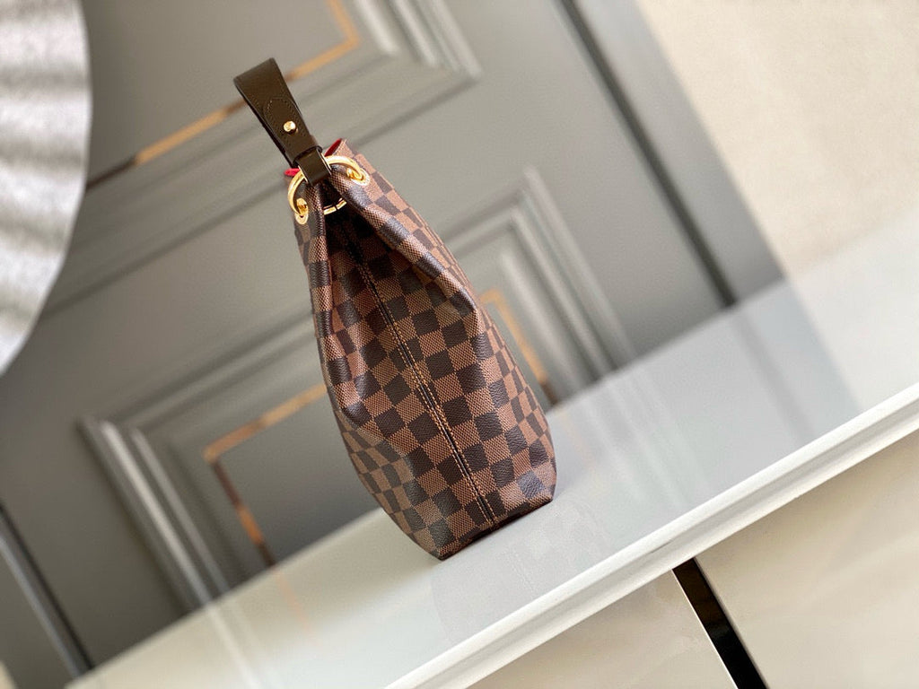 Louis Vuitton Gracefull MM 40cm hobo bag damier ebene canvas