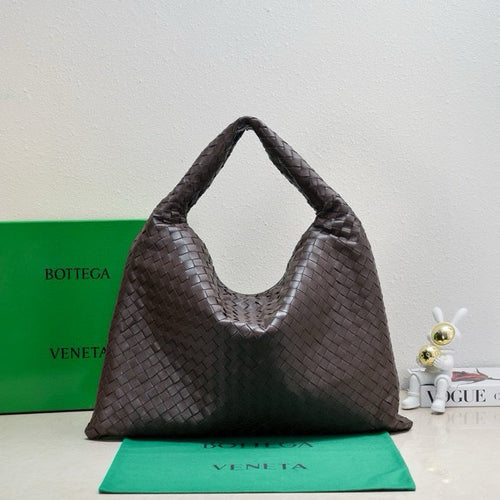 Bottega Veneta BV Large Intrecciato 54cm Hobo Bag Chocolate Calfskin