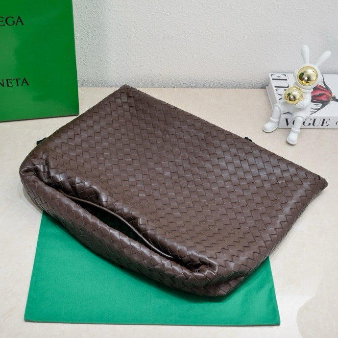 Bottega Veneta BV Large Intrecciato 54cm Hobo Bag Chocolate Calfskin