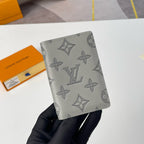 Louis Vuitton POCKET ORGANIZER 11 GRAY MONOGRAM SHADOW CALFSKIN