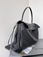 Bottega Veneta Balencia Tote Bag Black Calfskin Gold Hardware