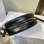 Celine SMOOTH CALFSKIN 20 OVAL CINNAMON BLACK BAG