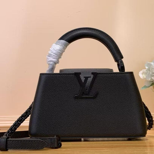 Louis Vuitton Capucines Mini 22cm East-West All Black