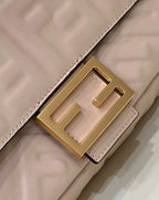 FENDI Baguette 27cm Beige Lambskin Gold Hardware
