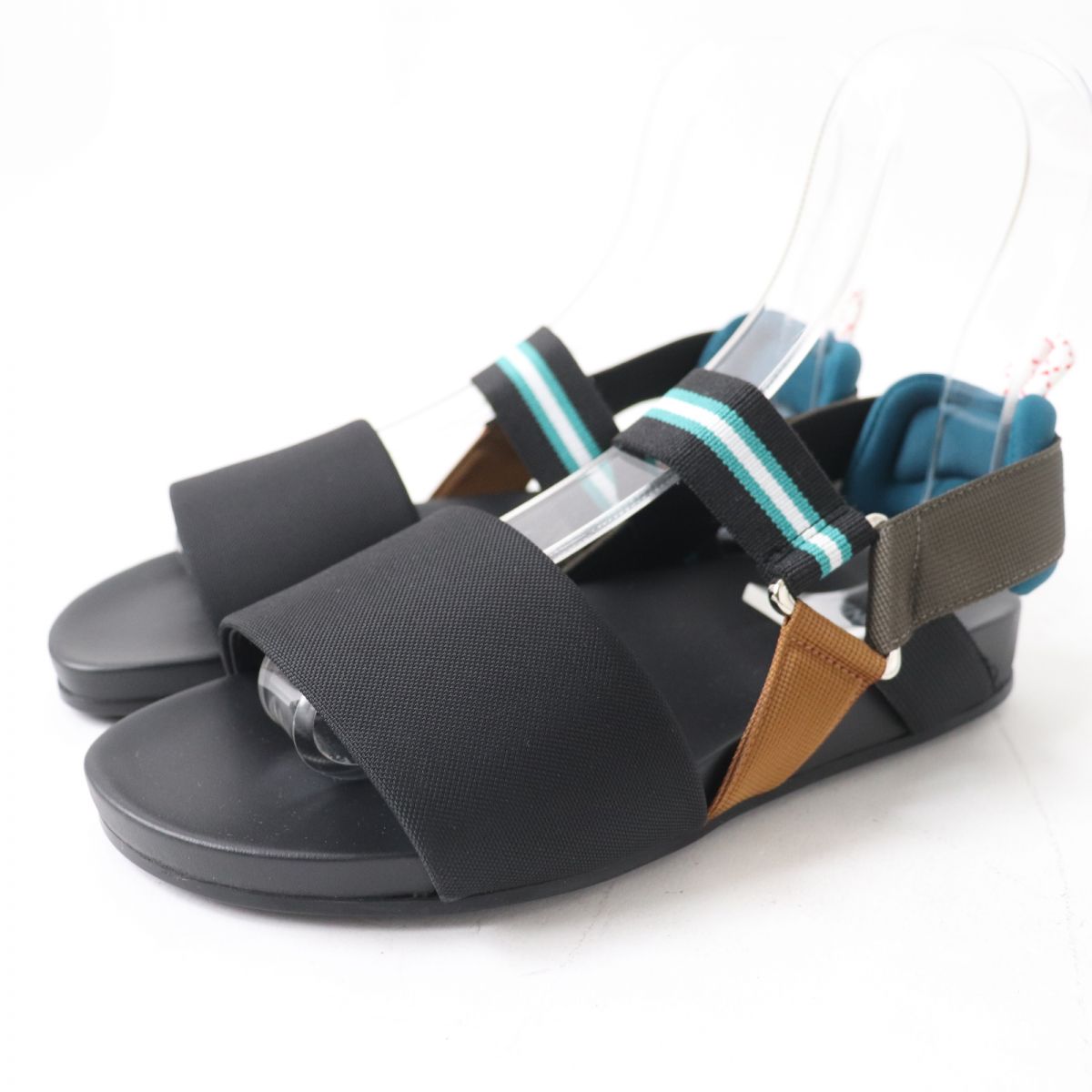 Fendi Backstrap Flat Sandals Black Size 35