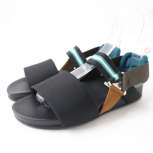 Fendi Backstrap Flat Sandals Black Size 35