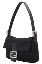 FENDI Baguette Bag Satin Black Sparkle