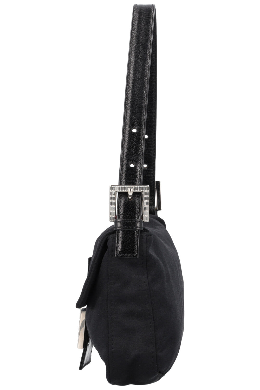 FENDI Baguette Bag Satin Black Sparkle