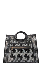 FENDI Medium Runway Tote Bag Zucca Print Black PVC