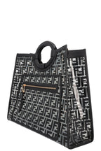 FENDI Medium Runway Tote Bag Zucca Print Black PVC