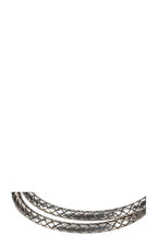 BOTTEGA VENETA Hoop Earrings Intrecciato Silver