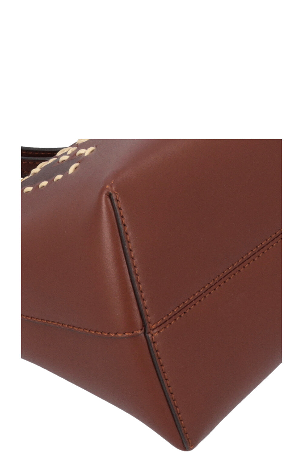 FENDI By The Way Medium Logo Stitching Crossbody Bag Brown