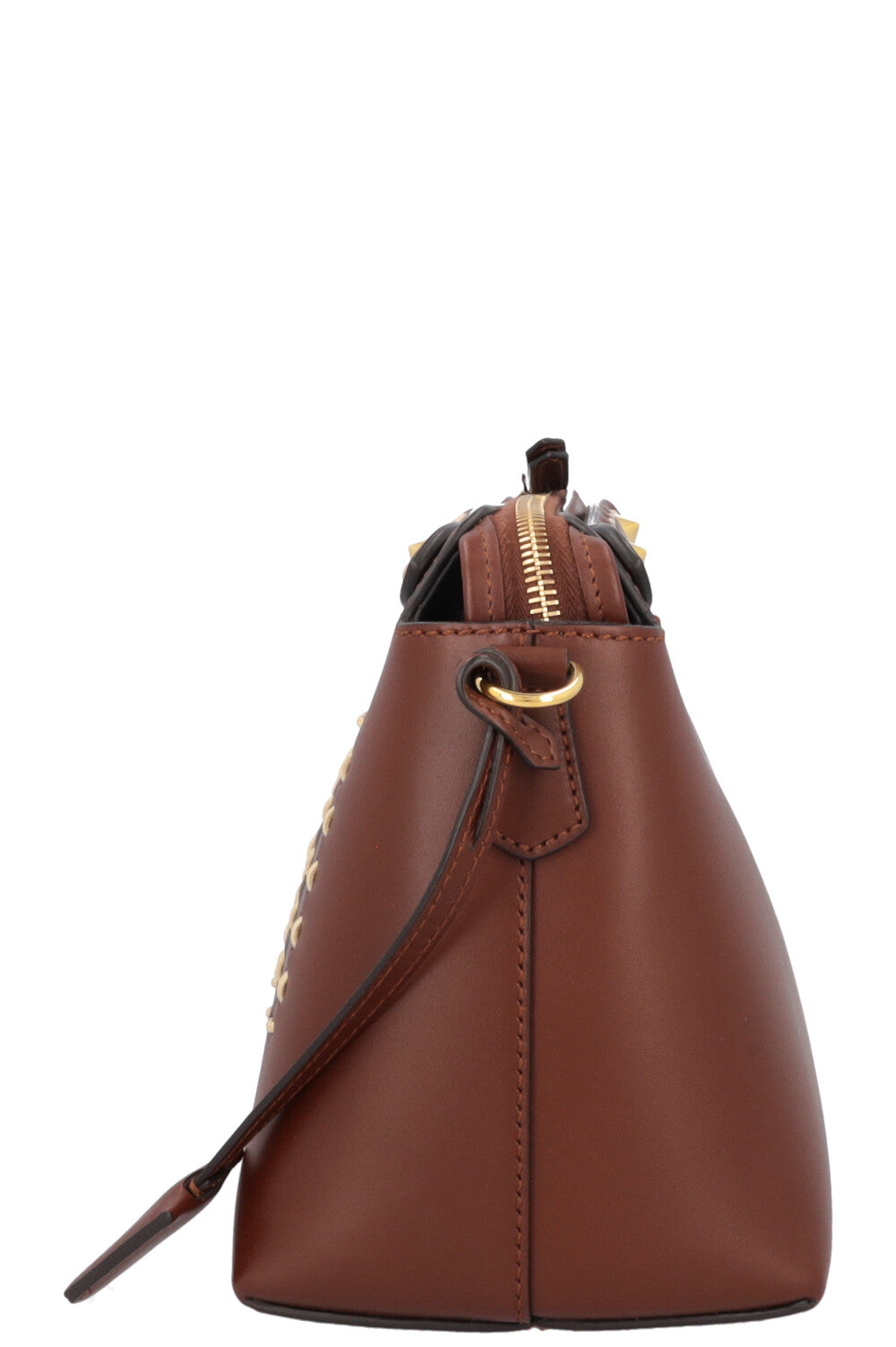 FENDI By The Way Medium Logo Stitching Crossbody Bag Brown