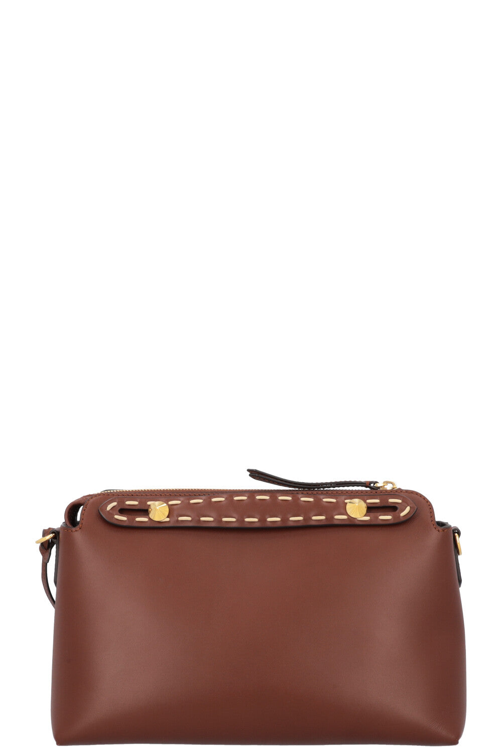 FENDI By The Way Medium Logo Stitching Crossbody Bag Brown