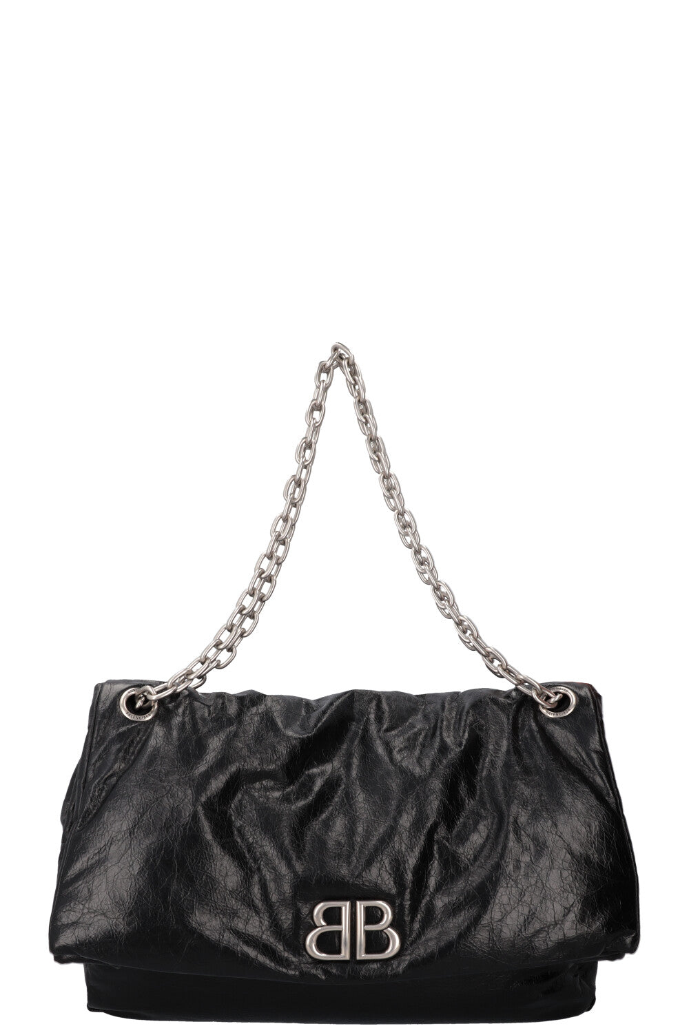 BALENCIAGA Large Monaco Bag Leather Black