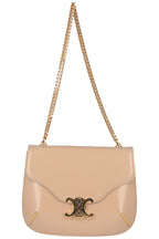 CELINE Chain Besace Triomphe Bag Beige