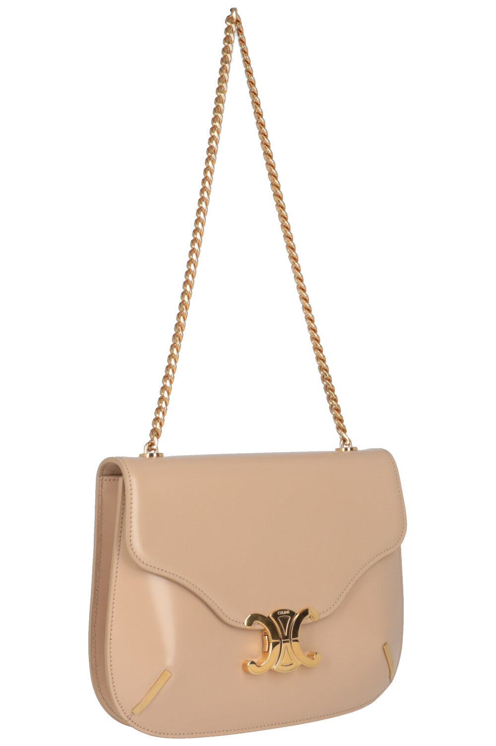 CELINE Chain Besace Triomphe Bag Beige