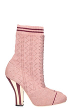 FENDI Heels Boots Stretch Fabric Glitter Pink