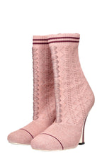 FENDI Heels Boots Stretch Fabric Glitter Pink