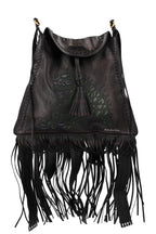 CHRISTIAN DIOR Niki De Saint Phalle Fringed Hobo Bag Leather Black