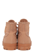 CELINE Patapans Ankle Boots Cognac Canvas PVC