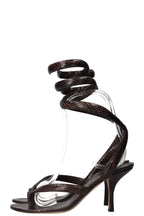 BOTTEGA VENETA Spiral Heels Python Print Brown
