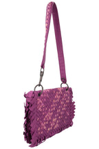 BOTTEGA VENETA Fringed Intrecciato Crossbody Bag Pink