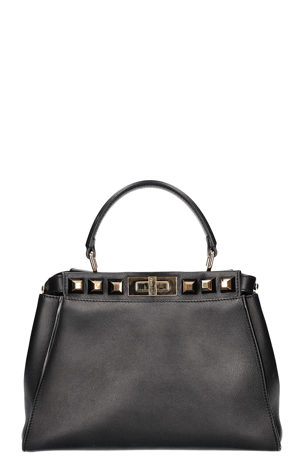 FENDI Medium Peekaboo Bag with Studded Detail Black