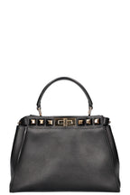 FENDI Medium Peekaboo Bag with Studded Detail Black