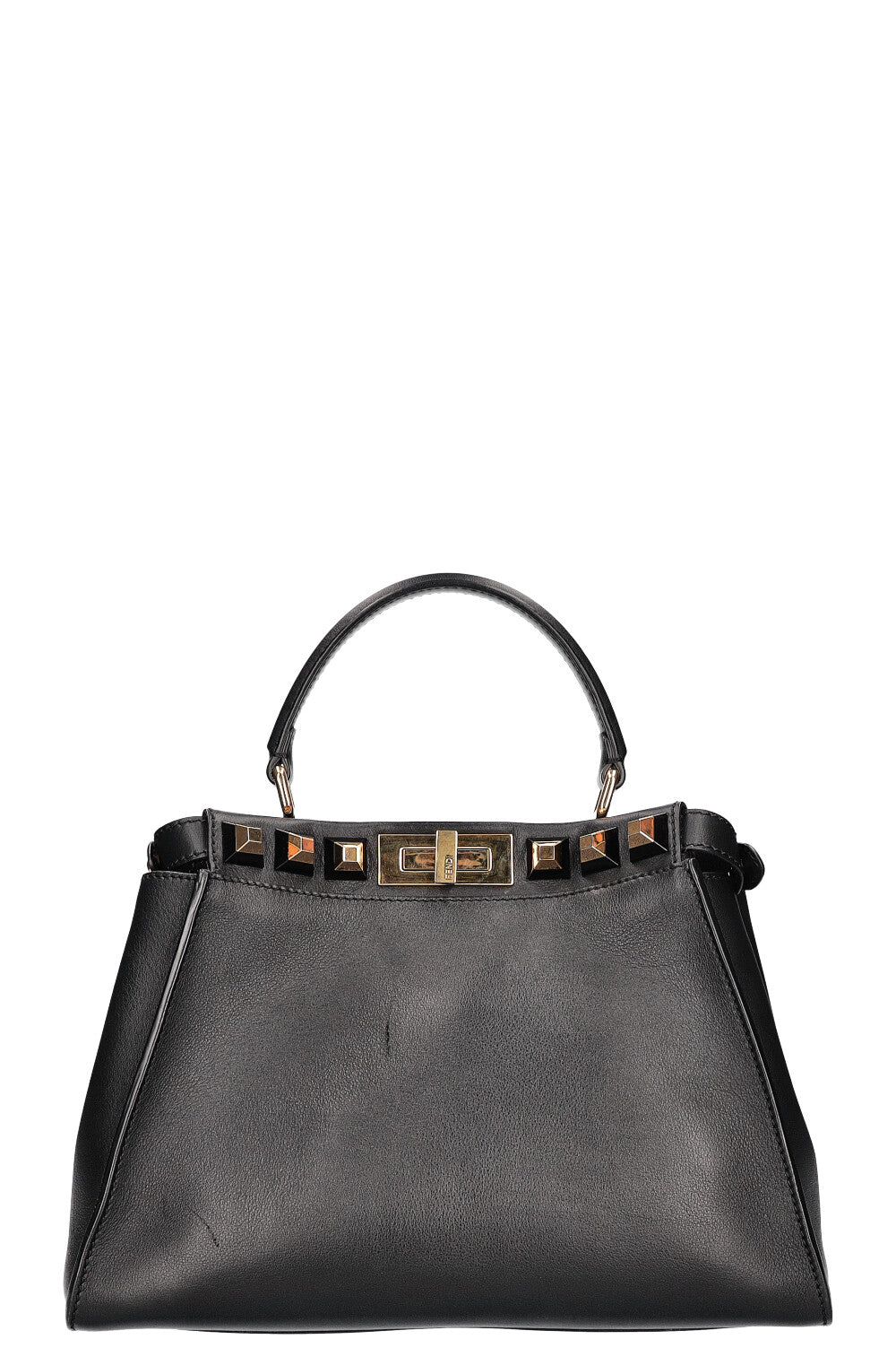 FENDI Medium Peekaboo Bag with Studded Detail Black