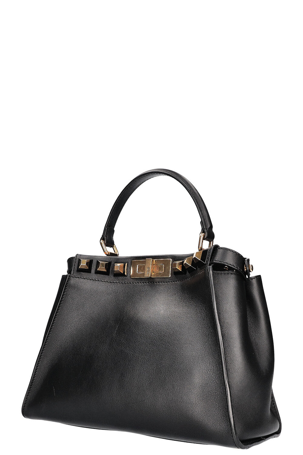 FENDI Medium Peekaboo Bag with Studded Detail Black