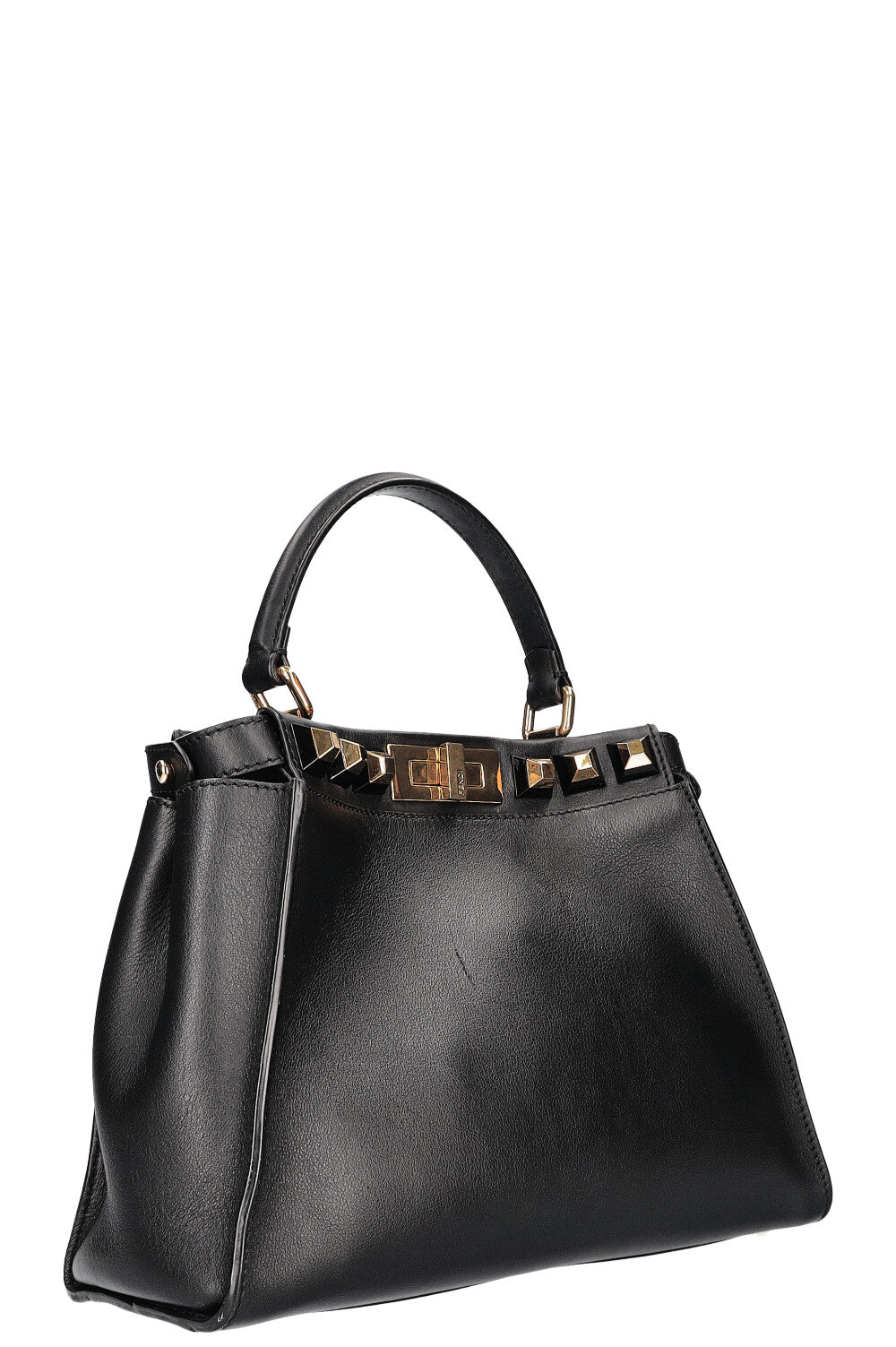 FENDI Medium Peekaboo Bag with Studded Detail Black