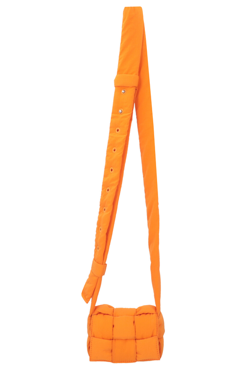 BOTTEGA VENETA Padded Mini Candy Cassette Crossbody Bag Orange