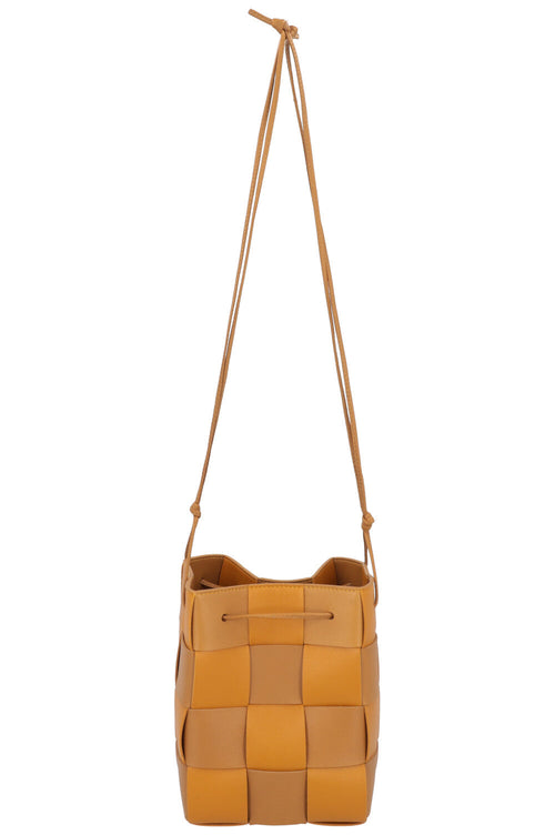 BOTTEGA VENETA Small Cassette Bucket Bag Leather Brown