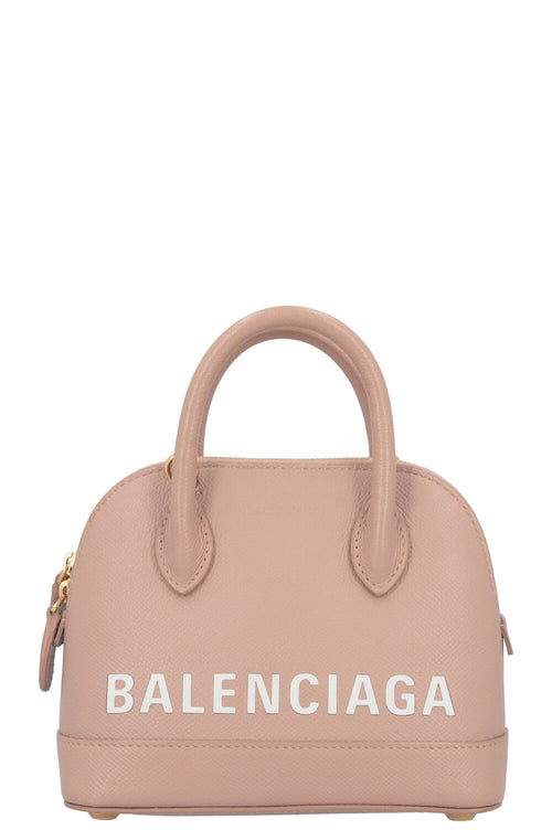 BALENCIAGA Nano Ville Bag Leather Nude