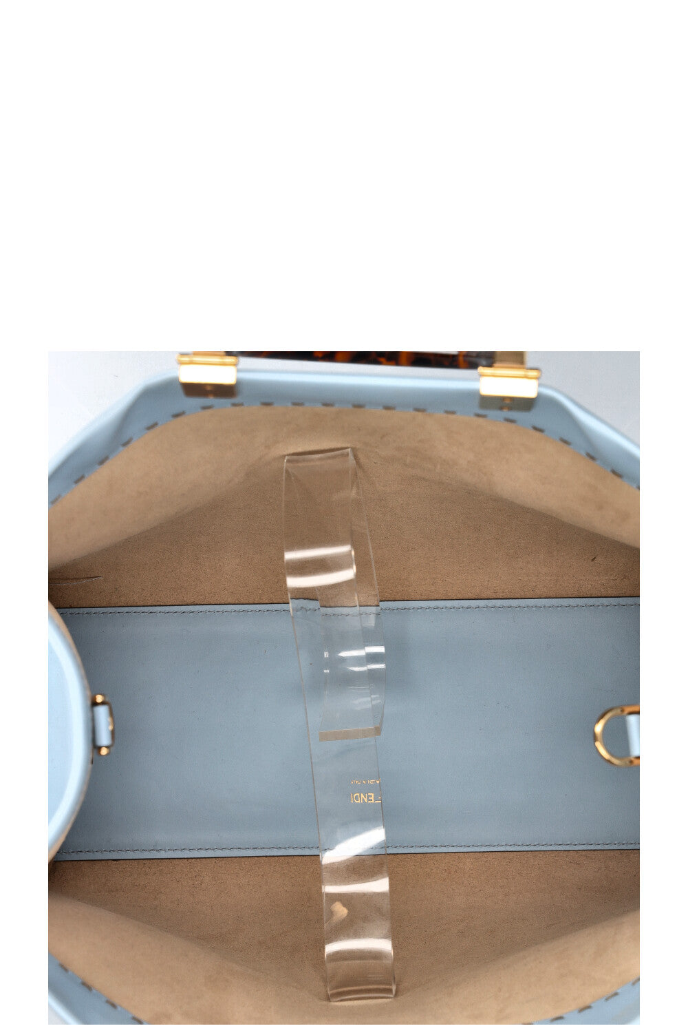 FENDI Sunshine Tote Bag Baby Blue