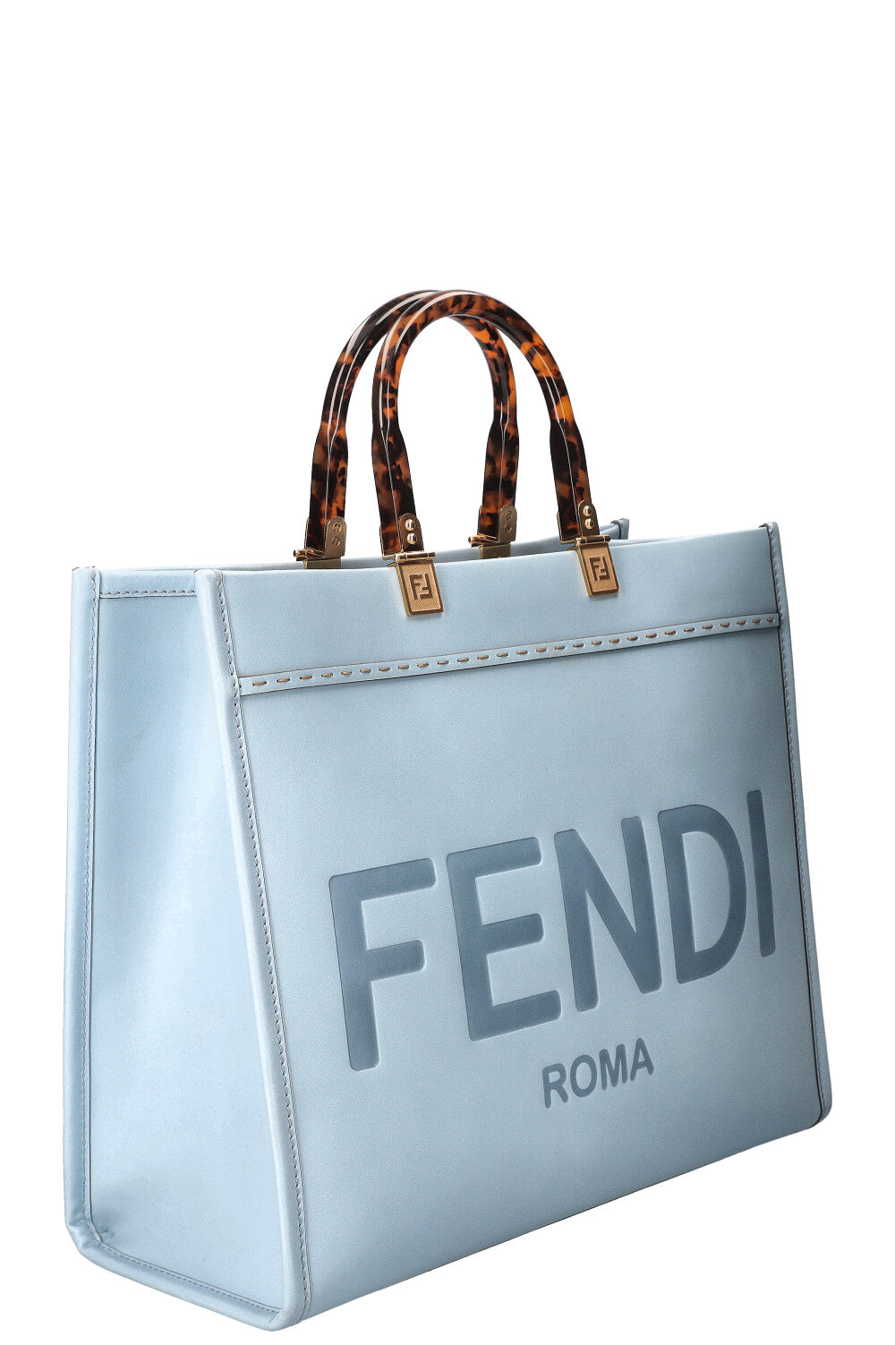 FENDI Sunshine Tote Bag Baby Blue