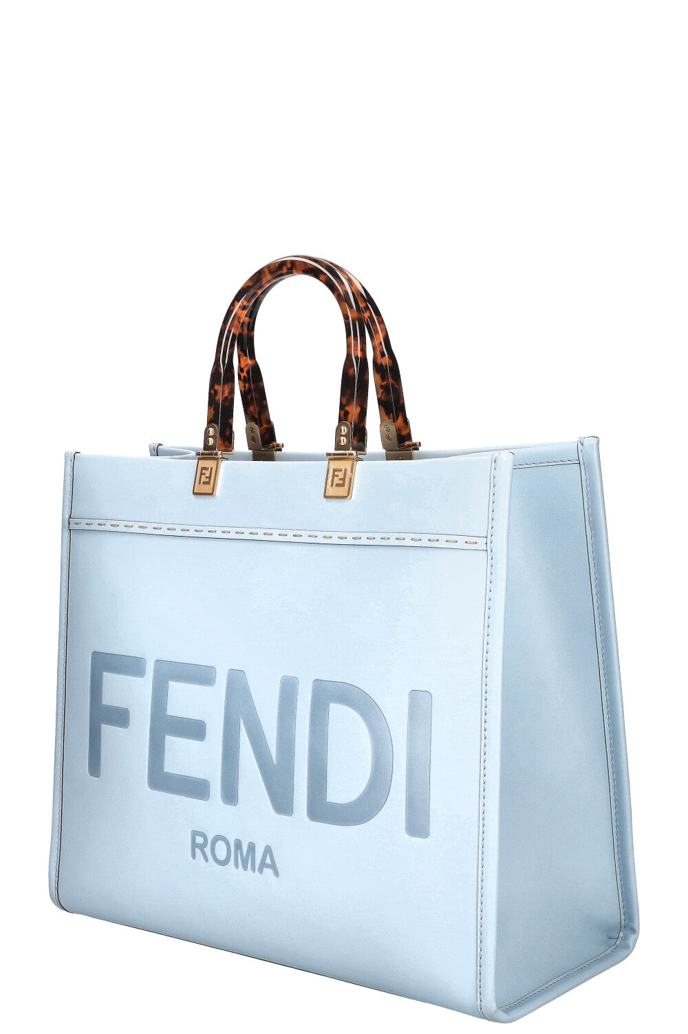 FENDI Sunshine Tote Bag Baby Blue