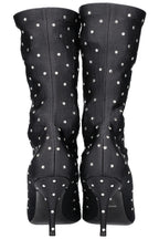 BALENCIAGA Knife 80 Sock Boots Black Satin Crystal