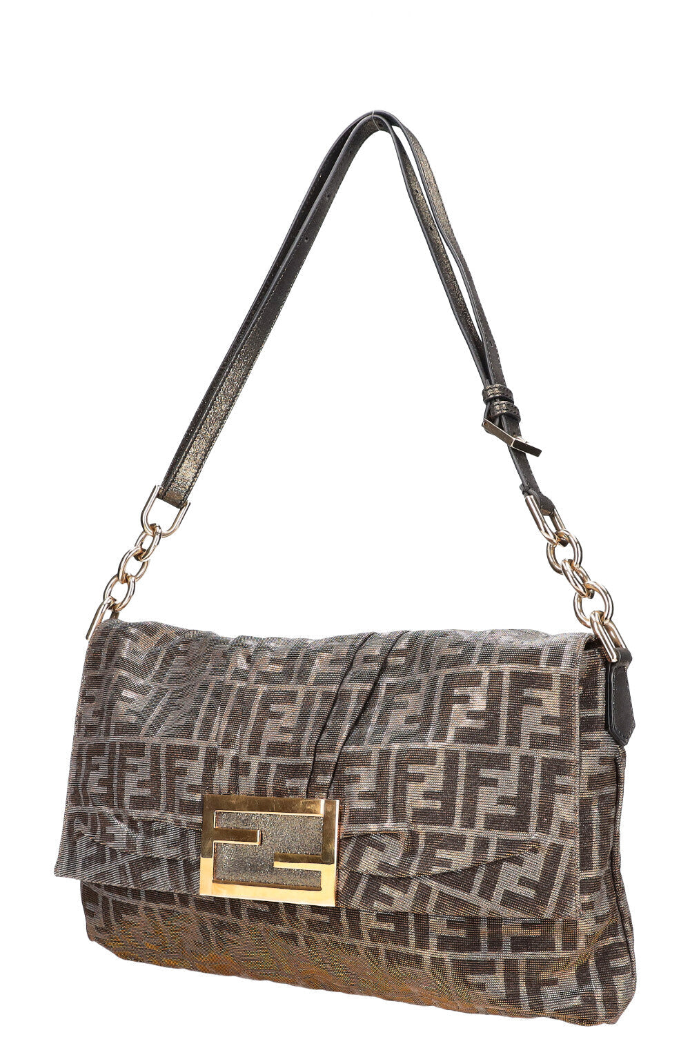 FENDI Glitter Baguette Hobo Bag Large