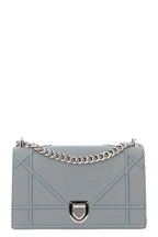 CHRISTIAN DIOR Diorama Crossbody Bag Grained Calfskin Blue