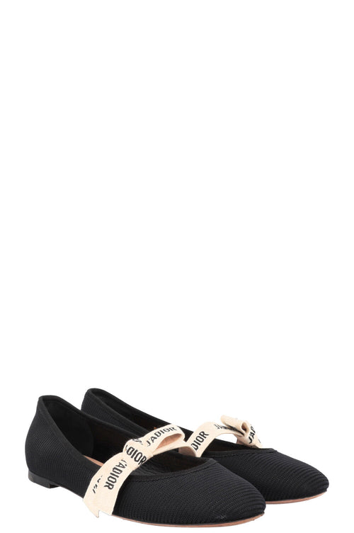 CHRISTIAN DIOR J'Adior Ballet Flats Black