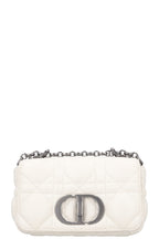 CHRISTIAN DIOR Small Caro Quilted Crossbody Bag White