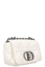 CHRISTIAN DIOR Small Caro Quilted Crossbody Bag White
