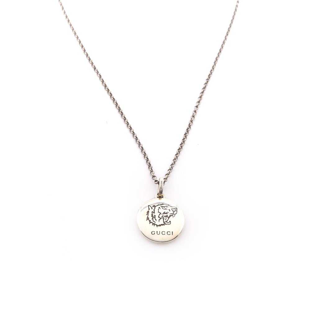 Gucci "Blind For Love" Necklace in Silver