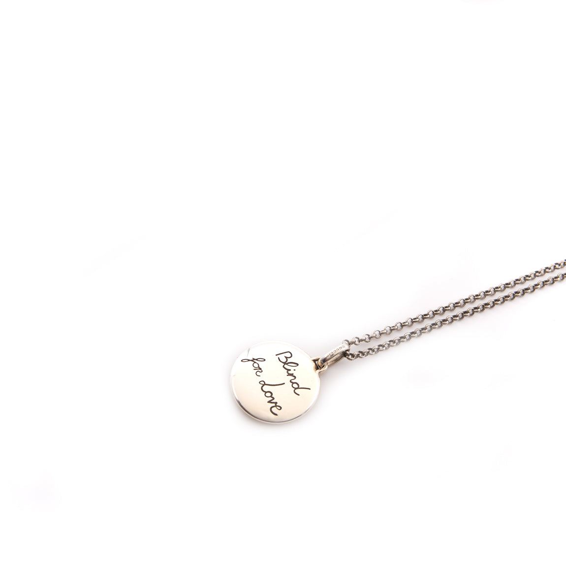 Gucci "Blind For Love" Necklace in Silver