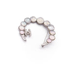Chanel CC Crystal Silver Tone Pin Brooch